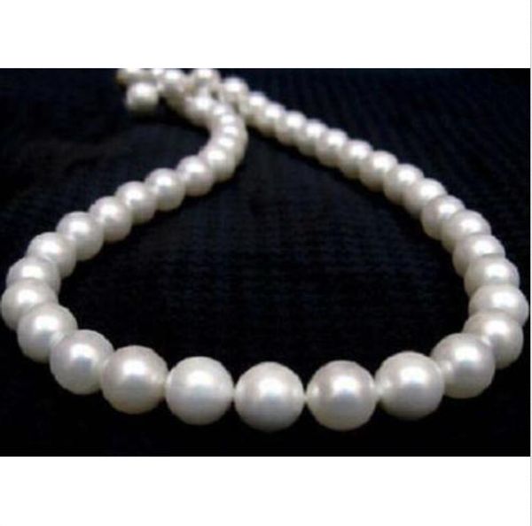 natural round 10-11mm white south sea pearl necklace 18" yellow magnet clasp, Silver
natural round 10-11mm white south sea pearl necklace 18" yellow magnet clasp, Silver