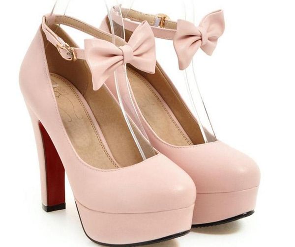 women's shoes in spring and autumn high coarse heel round head@101, Black