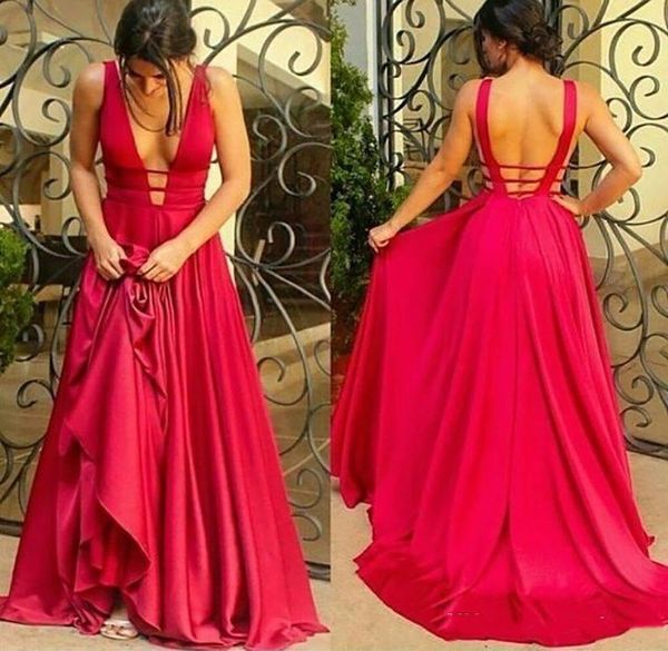 deep v-neck red prom dresses a line homecoming graduation dresses party gowns evening dress backless sweet 16 dresses vestido de festa longo, Black
deep v-neck red prom dresses a line homecoming graduation dresses party gowns evening dress backless sweet 16 dresses vestido de festa longo, Black