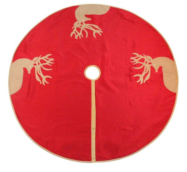 extra large 50" reindeer applique embroidered red christmas tree skirt red christmas decoration ph0806
extra large 50" reindeer applique embroidered red christmas tree skirt red christmas decoration ph0806