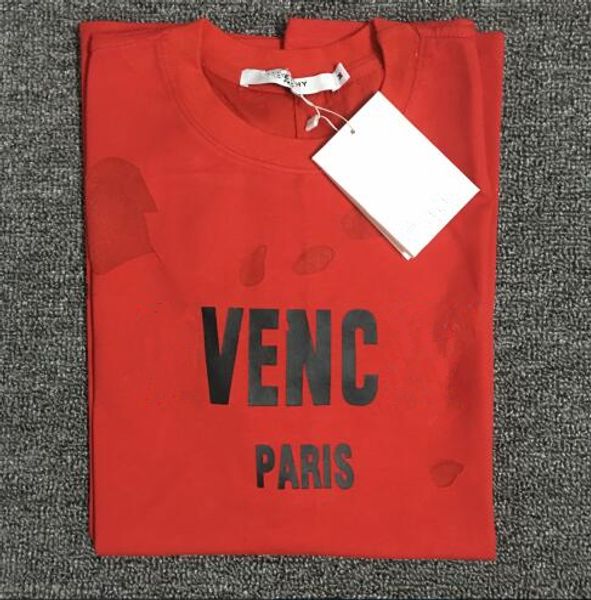 18ss Summer Street wear Europe Paris Fashion Men High Quality Big Broken Hole Cotton Tshirt Casual Women Tee T-shirt S-XL
18ss Summer Street wear Europe Paris Fashion Men High Quality Big Broken Hole Cotton Tshirt Casual Women Tee T-shirt S-XL