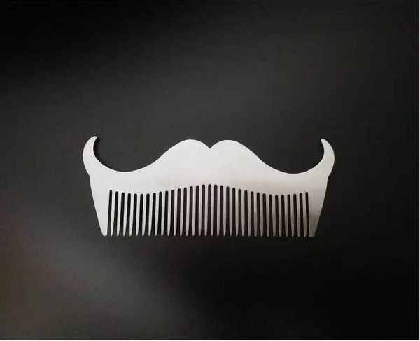men beard style stainless steel material handle grooming comb ing, Silver 
men beard style stainless steel material handle grooming comb ing, Silver