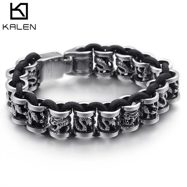 bracelet for men 220mm mixed 316 stainless steel & leather hip hop rock animal charm linking chain bracelet heavy chunky jewelry kalen, Golden;silver
bracelet for men 220mm mixed 316 stainless steel & leather hip hop rock animal charm linking chain bracelet heavy chunky jewelry kalen, Golden;silver