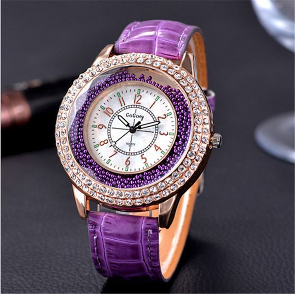 gogoey brand rhinestone beads leather watch women ladies crystal dress quartz wristwatch drop ship watches, Slivery;brown
gogoey brand rhinestone beads leather watch women ladies crystal dress quartz wristwatch drop ship watches, Slivery;brown