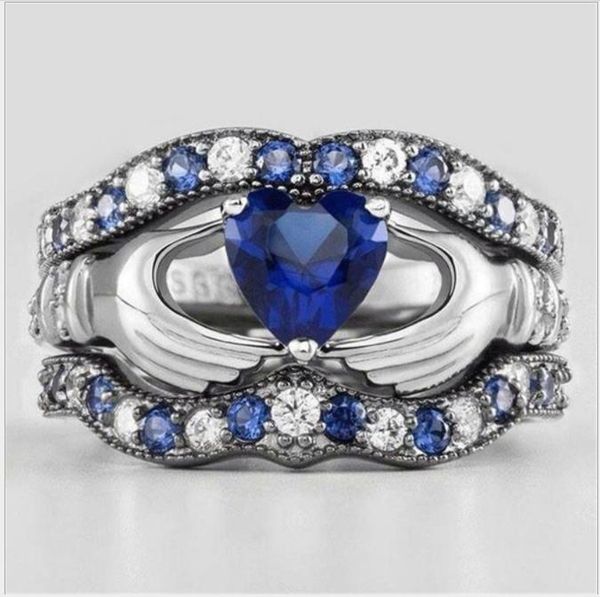 new jewelry, blue three layers of hand rings, european and american fashion rings, Silver
new jewelry, blue three layers of hand rings, european and american fashion rings, Silver