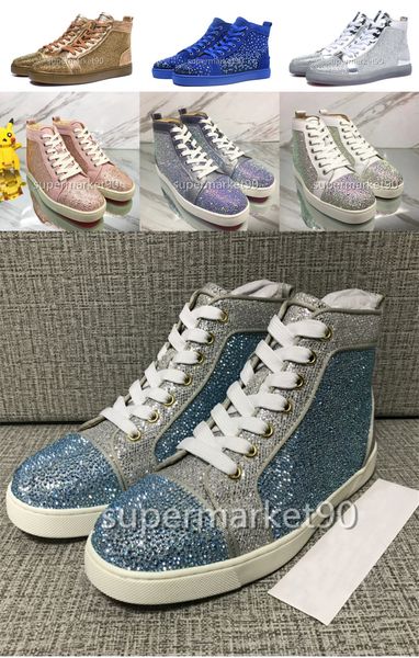High Top Rhinestone Studded Spikes Shoes Men Women Partycasual Shoes Flat Red Bottom Luxury Shoes Designer Sneakers On Sale
High Top Rhinestone Studded Spikes Shoes Men Women Partycasual Shoes Flat Red Bottom Luxury Shoes Designer Sneakers On Sale