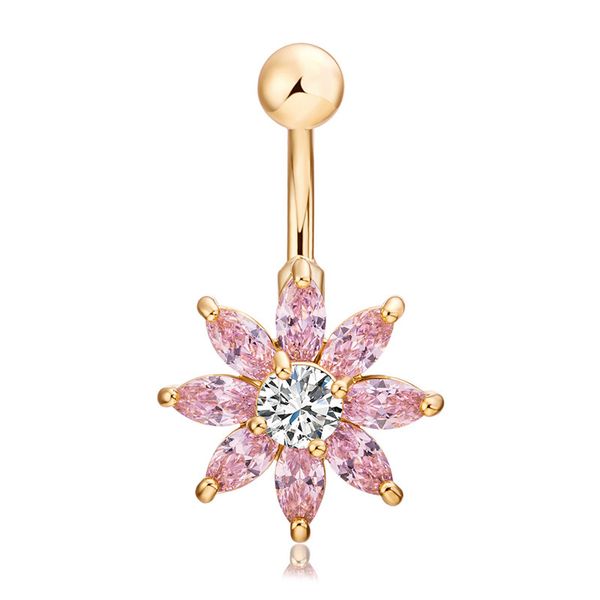 316l stainless steel belly button rings for women girls navel rings flower cubic zirconia body piercing jewelry, Silver
316l stainless steel belly button rings for women girls navel rings flower cubic zirconia body piercing jewelry, Silver