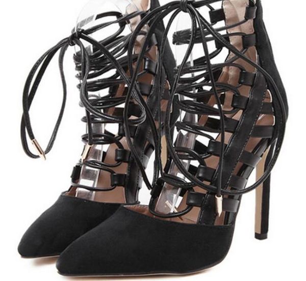 2018 the latest fashions, summer european station, suede, pointed bandages, sandals, quick sell, big shoes, sandals, Black
2018 the latest fashions, summer european station, suede, pointed bandages, sandals, quick sell, big shoes, sandals, Black
