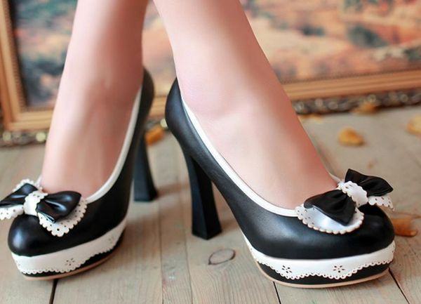send 2018 new style korean princess shoes shallow mouth high heel waterproof table coarse heel thick bottom single shoes, Black
send 2018 new style korean princess shoes shallow mouth high heel waterproof table coarse heel thick bottom single shoes, Black