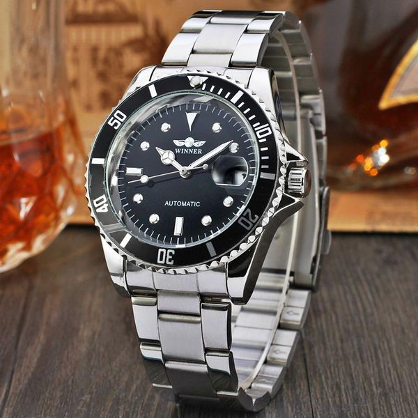 winner watches bezel dial automatic mechanical watch male stainless steel leather band men wristwatch clock relogio masculino, Slivery;brown
winner watches bezel dial automatic mechanical watch male stainless steel leather band men wristwatch clock relogio masculino, Slivery;brown