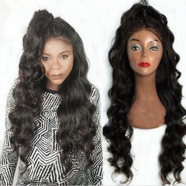 180% heavy density simulation human hair wig long loose water wave synthetic lace front wigs heat resistant fiber for women, Black
180% heavy density simulation human hair wig long loose water wave synthetic lace front wigs heat resistant fiber for women, Black