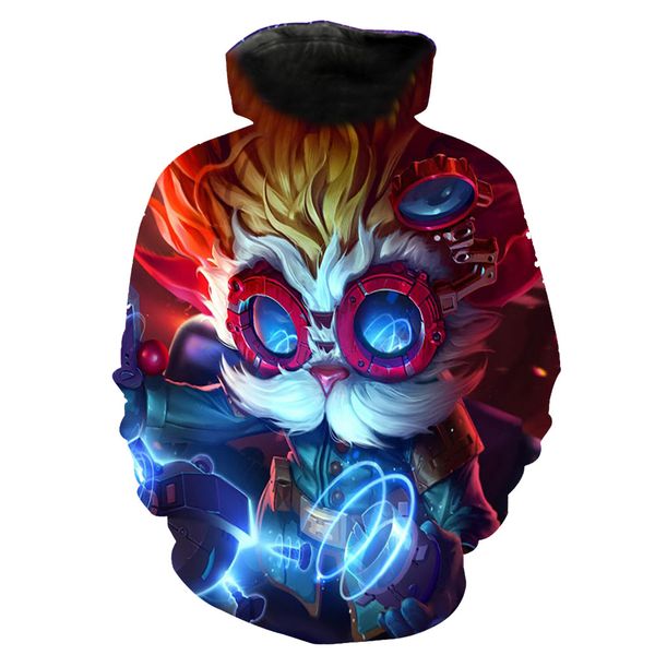 2018 new fashion men and women heimerdinger cool funny 3d print hoodie sweatshirts pullovers autumn tracksuit loose thin hoody, Black
2018 new fashion men and women heimerdinger cool funny 3d print hoodie sweatshirts pullovers autumn tracksuit loose thin hoody, Black