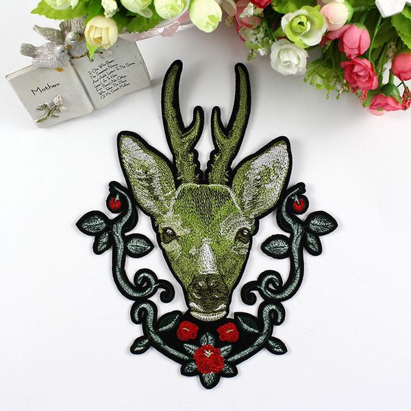 deer head sewing embroidered patch sewing animal applique badge clothes patch stickers apparel sewing accessories, Black
deer head sewing embroidered patch sewing animal applique badge clothes patch stickers apparel sewing accessories, Black