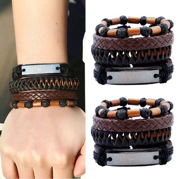european leather suit men bracelet volcanic stone beads retro braided leather bracelet for women men diy jewelry valentine's gift d422s, Golden;silver
european leather suit men bracelet volcanic stone beads retro braided leather bracelet for women men diy jewelry valentine's gift d422s, Golden;silver