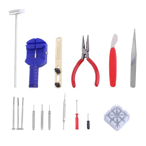 genboli 16pcs watch repair tool kit band pin strap link remover back opener hand tool