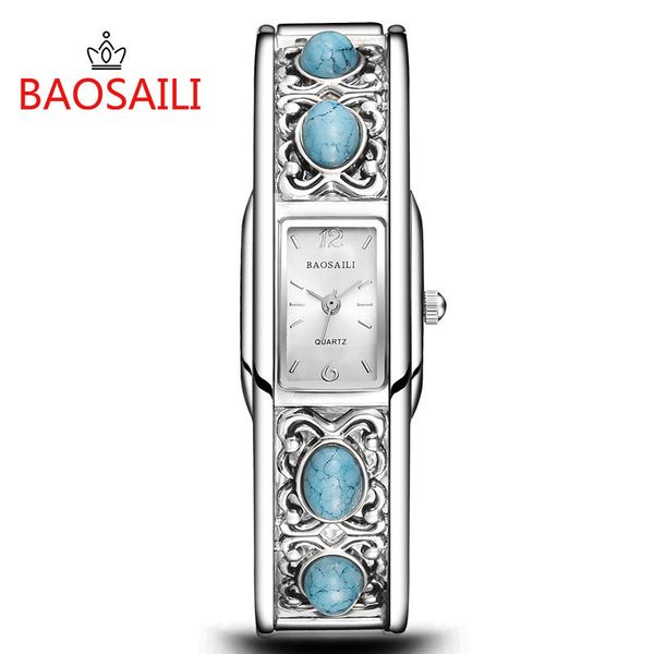bsl957 baosaili retro women bangle bracelet watch charming artificial turquoise lady dress watch y18110310, Slivery;brown
bsl957 baosaili retro women bangle bracelet watch charming artificial turquoise lady dress watch y18110310, Slivery;brown