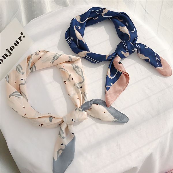 new square silk scarf women for summer spring cute flamingo design fashion bag adornment scarves foulard bandana 70x70cm, Blue;gray
new square silk scarf women for summer spring cute flamingo design fashion bag adornment scarves foulard bandana 70x70cm, Blue;gray