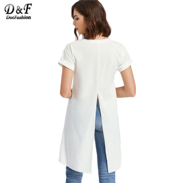 dotfashion slit back t-shirt women white high low dip hem brief summer 2017 new short sleeve novelty ladies t-shirt
dotfashion slit back t-shirt women white high low dip hem brief summer 2017 new short sleeve novelty ladies t-shirt