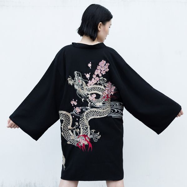 2018 summer japan kimono vintage novelty summer harajuku cherry dragon embroidery chiffon sun protection cardigan women clothing, Red
2018 summer japan kimono vintage novelty summer harajuku cherry dragon embroidery chiffon sun protection cardigan women clothing, Red