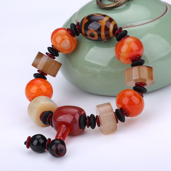 agate bracelet brown tibetan dzi beads bracelet ethnic style great quality nine eyes and three eyes natural stone materials gift, Golden;silver
agate bracelet brown tibetan dzi beads bracelet ethnic style great quality nine eyes and three eyes natural stone materials gift, Golden;silver