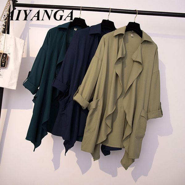 2018 women's spring autumn solid adjustable waist turn down collar long sleeve thin linen trench coat female loose windbreaker, Tan;black
2018 women's spring autumn solid adjustable waist turn down collar long sleeve thin linen trench coat female loose windbreaker, Tan;black