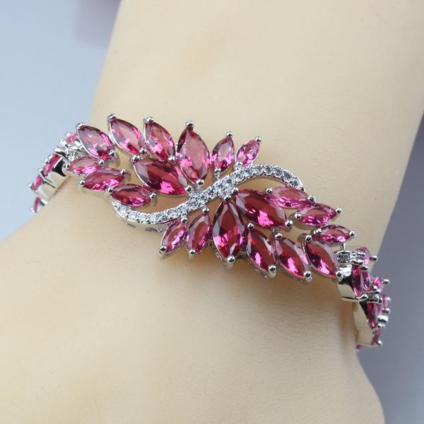 9-color flower 925 sterling silver jewelry rose red crystal adjustable link chain bracelet length 20cm princess decoration, Black
9-color flower 925 sterling silver jewelry rose red crystal adjustable link chain bracelet length 20cm princess decoration, Black