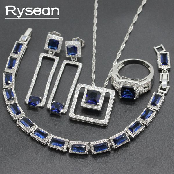 925 silver jewelry sets square shape dark blue white zirconia for women 4pcs necklace pendant bracelet ring long earrings
925 silver jewelry sets square shape dark blue white zirconia for women 4pcs necklace pendant bracelet ring long earrings