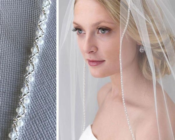 sell white ivory champagne wedding veil fingertip length one layer bridal veil beaded edge pearls with comb sg07, Black
sell white ivory champagne wedding veil fingertip length one layer bridal veil beaded edge pearls with comb sg07, Black