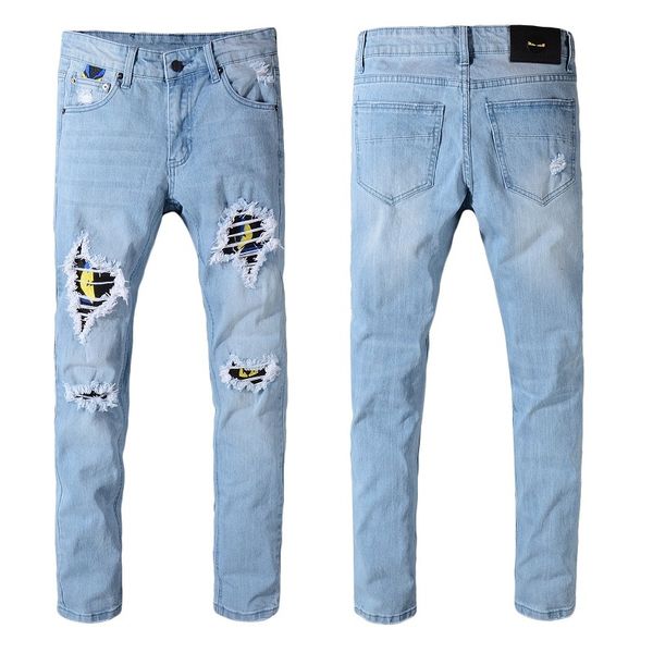 3310 mens distressed ripped skinny jeans brand designer men's motorcycle moto biker denim us size 28~40 hip hop punk pants hipping, Blue
3310 mens distressed ripped skinny jeans brand designer men's motorcycle moto biker denim us size 28~40 hip hop punk pants hipping, Blue