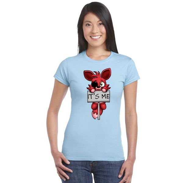 female basic t-shirt it's me kawaii fnaf plush foxy t shirt womens hip hop tee shirt fashion girl's brand print tshirt, White
female basic t-shirt it's me kawaii fnaf plush foxy t shirt womens hip hop tee shirt fashion girl's brand print tshirt, White
