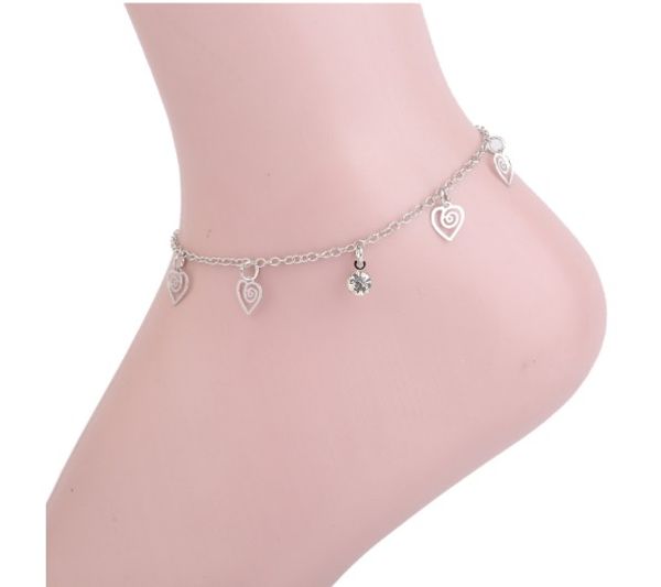 handmade ankle chain silver tone cz stone inlay heart pendant anklets gothic foot chains ankle bracelets, Red;blue
handmade ankle chain silver tone cz stone inlay heart pendant anklets gothic foot chains ankle bracelets, Red;blue