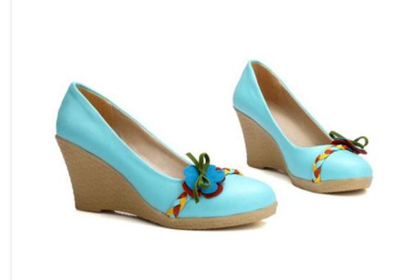 send 2016 spring and autumn new style women's shoes with thick bottom slope heel and high heel round head, Black
send 2016 spring and autumn new style women's shoes with thick bottom slope heel and high heel round head, Black