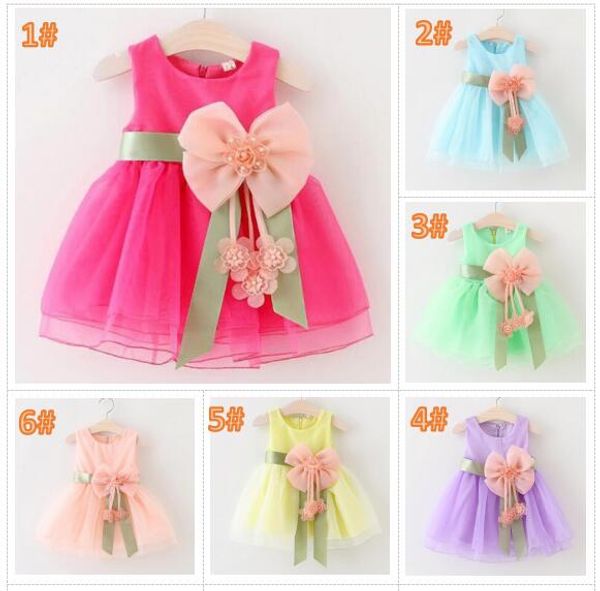 6 color girl flower peal bowknot lace dress fashion princess party print rainbow colors sleeveless tutu dress skirt, Red;yellow
6 color girl flower peal bowknot lace dress fashion princess party print rainbow colors sleeveless tutu dress skirt, Red;yellow