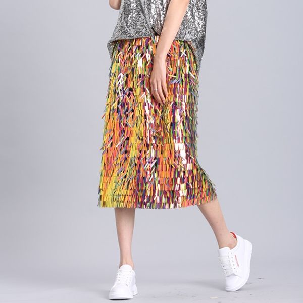 2018 fashionable women skirts summer skirts heavywork sequins naked body long midnight bags hips shiny shine half skirt, Black
2018 fashionable women skirts summer skirts heavywork sequins naked body long midnight bags hips shiny shine half skirt, Black
