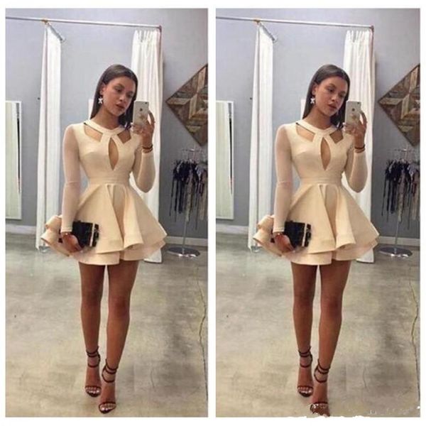 mini short a-line homecoming dresses custom made illusion long sleeves cocktail party gowns prom dress, Blue;pink
mini short a-line homecoming dresses custom made illusion long sleeves cocktail party gowns prom dress, Blue;pink