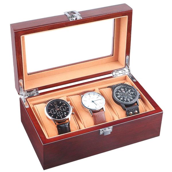jindilong men's watch box 3 slot wooden storage box classic jewelry watch series display boast glass and flannel pillow, Black;blue
jindilong men's watch box 3 slot wooden storage box classic jewelry watch series display boast glass and flannel pillow, Black;blue
