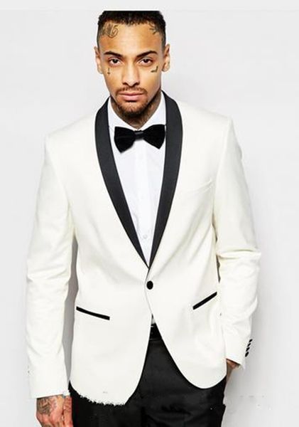 custom made ivory groom tuxedos two pieces prom suit shawl lapel groomsmen suit mens wedding suits (jacket+pants+tie, Black;gray
custom made ivory groom tuxedos two pieces prom suit shawl lapel groomsmen suit mens wedding suits (jacket+pants+tie, Black;gray