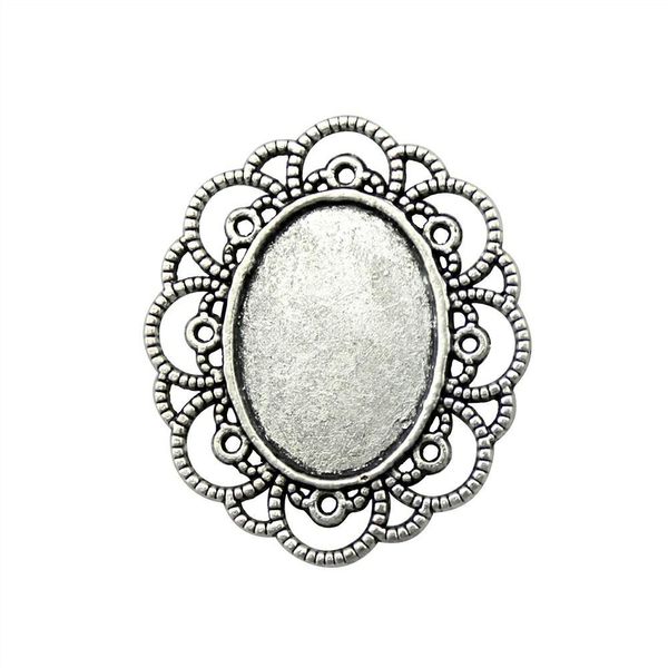 9 pieces cabochon cameo base tray bezel blank wholesale lots bulk hollow flower edge inner size 18x25mm oval necklace pendant setting, Slivery;crystal
9 pieces cabochon cameo base tray bezel blank wholesale lots bulk hollow flower edge inner size 18x25mm oval necklace pendant setting, Slivery;crystal