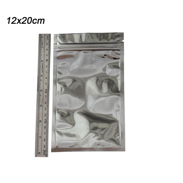 12*20cm heat sealable clear mylar plastic zipper bag package retail reclosable silver aluminum food grade packing zipper zip lock bags
12*20cm heat sealable clear mylar plastic zipper bag package retail reclosable silver aluminum food grade packing zipper zip lock bags