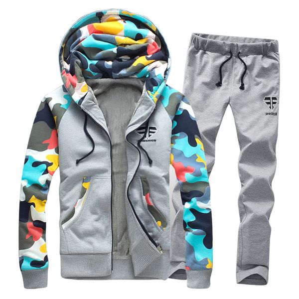fashion camouflage patchwork winter thick warm hoodies men casual sweatshirt men couples hooded zipper tracksuit sets f1390, Gray
fashion camouflage patchwork winter thick warm hoodies men casual sweatshirt men couples hooded zipper tracksuit sets f1390, Gray