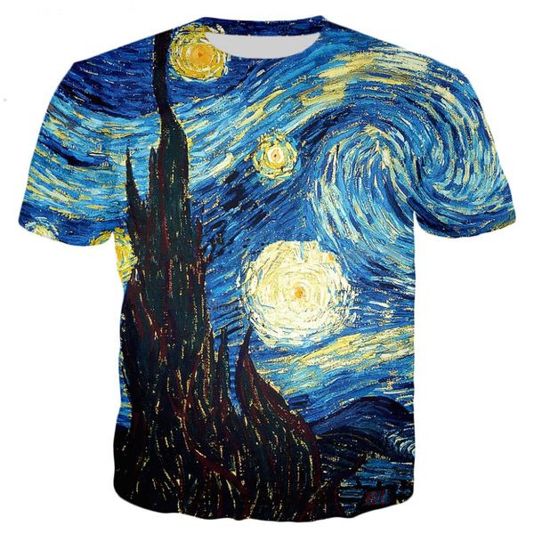 harajuku style t-shirt men/women vincent van gogh oil painting starry night print 3d t shirt casual tee u779, White;black
harajuku style t-shirt men/women vincent van gogh oil painting starry night print 3d t shirt casual tee u779, White;black