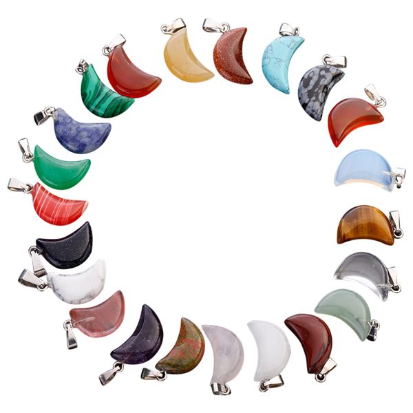 natural stone charms moon shaped pendant quartz crystal healing beads diy jewelry making necklace wholesale 25pcs/lot ing, Silver
natural stone charms moon shaped pendant quartz crystal healing beads diy jewelry making necklace wholesale 25pcs/lot ing, Silver