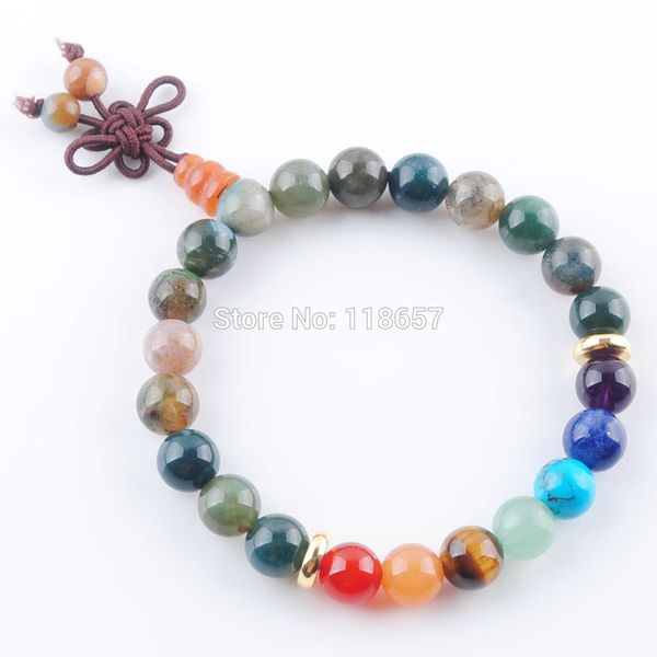 natural agates stone round 8mm beads bracelets 7 chakra healing mala meditation prayer yoga women jewelry ik3328, Black
natural agates stone round 8mm beads bracelets 7 chakra healing mala meditation prayer yoga women jewelry ik3328, Black