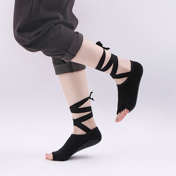 bandage yoga socks open toes pilates ballet dance socks breathable anti slip silicone fitness sport cotton ss017, Black
bandage yoga socks open toes pilates ballet dance socks breathable anti slip silicone fitness sport cotton ss017, Black