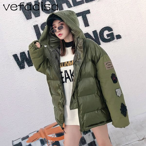 vefadisa women army green pure color cotton coat 2018 winter women keep warm hooded overcoat thickness cotton jacket dq468, Black
vefadisa women army green pure color cotton coat 2018 winter women keep warm hooded overcoat thickness cotton jacket dq468, Black