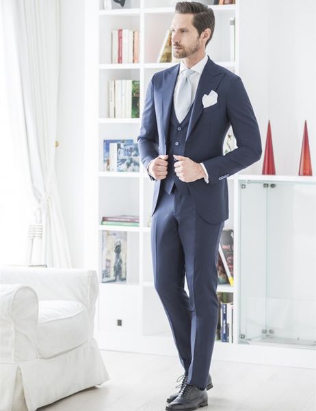 

custom slim fit men suits for wedding formal wear prom suits groom blazer 3 pieces(jacket+pants+vest) wedding tuxedos trajes de hombre, Black;gray