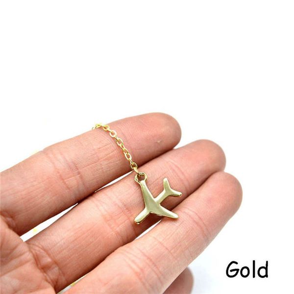 2017 new airplane pendant fashion gold layered necklace for women tiny dainty necklace, Silver
2017 new airplane pendant fashion gold layered necklace for women tiny dainty necklace, Silver