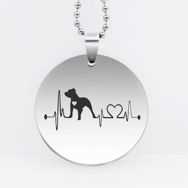 stainless steel pitbull pendant necklace heartbeat lifeline dog necklace jewelry drop shipping ylq6135, Silver
stainless steel pitbull pendant necklace heartbeat lifeline dog necklace jewelry drop shipping ylq6135, Silver