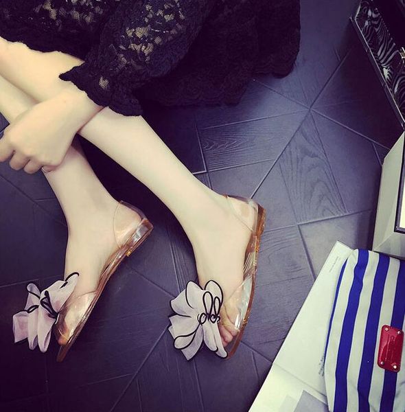 2018 new summer sandals female bowk rose flowers transparent crystal bottom jelly shoes fish mouth shoes flat sand beach cool slippers, Black
2018 new summer sandals female bowk rose flowers transparent crystal bottom jelly shoes fish mouth shoes flat sand beach cool slippers, Black