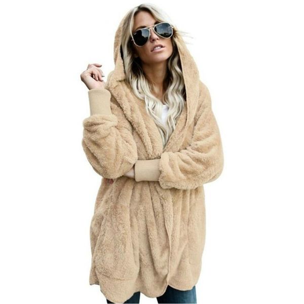titmsny long sleeve casual sweater women autumn winte warm coat soft faux fur coat oversize fashion solid hooded coats, White;black
titmsny long sleeve casual sweater women autumn winte warm coat soft faux fur coat oversize fashion solid hooded coats, White;black